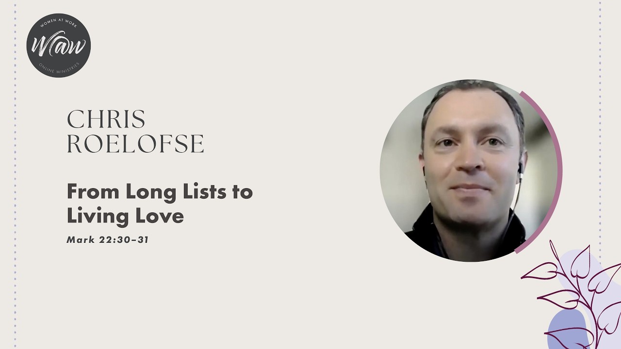 LET US UNITE IN PRAYER – From Long Lists to Living Love (Chris Roelofse)