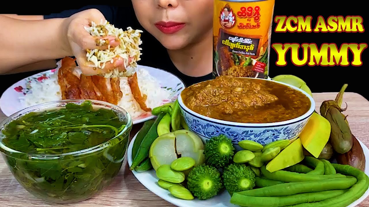 BURMESE FOOD||SPICY CHILLIES PASTE & FRESH VEGGIES