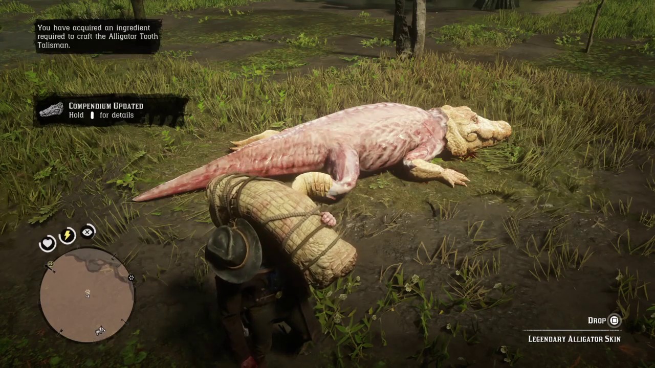 Rdr2 killing the Legendary Bullgator