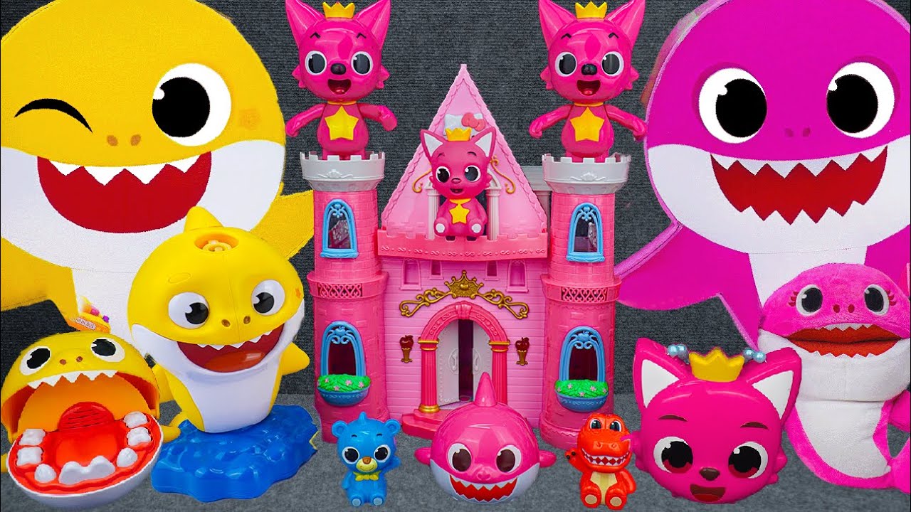 BABY SHARK Collection✨Satisfying Baby Shark Pink Castle Playset