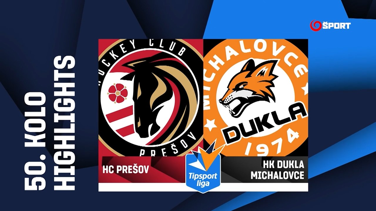 50. kolo: HC Prešov - HK Dukla Michalovce 2:7 (2:2, 0:0, 0:5)