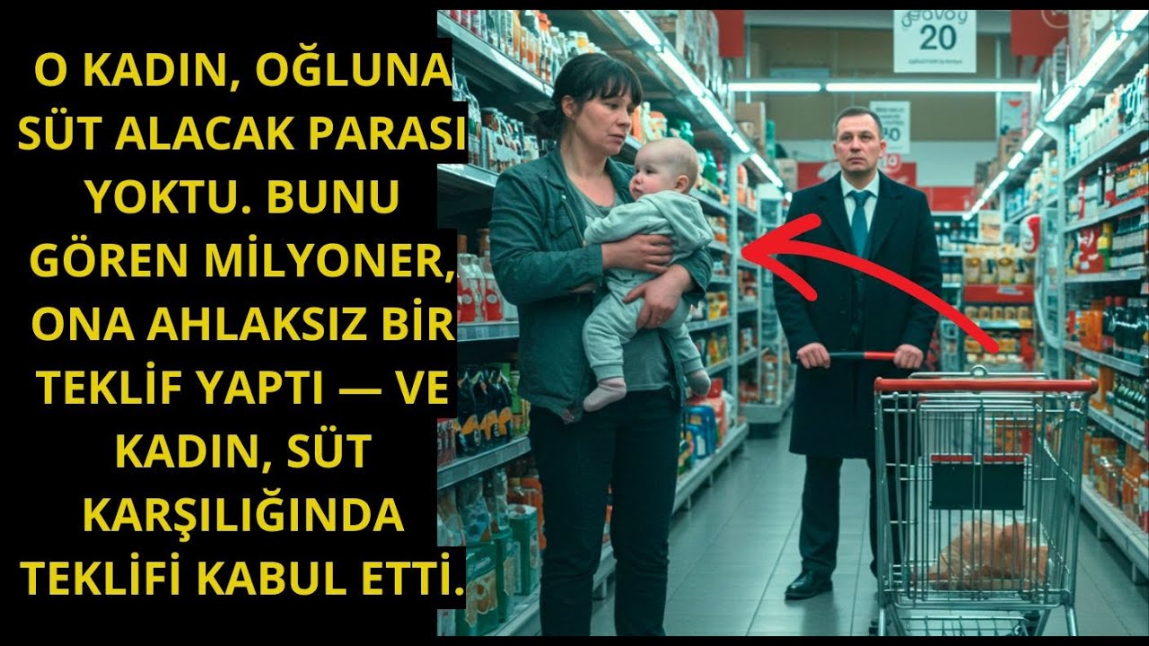 MİLYONER, FAKİR BİR ANNENİN MARKETTE OĞLUNUN SÜTÜNÜ GERİ VERDİĞİNİ GÖRDÜ… YAPTIĞI ŞEY İNANILMAZDI!