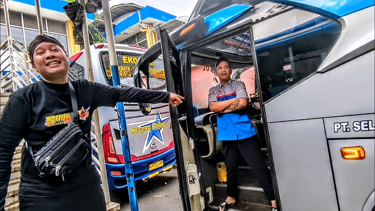 BARISAN CREW ARTIS SUGENG RAHAYU DI TERMINAL BUNGURASIH SURABAYA, DARI ALI KLAKSON SAMPE HENDI!
