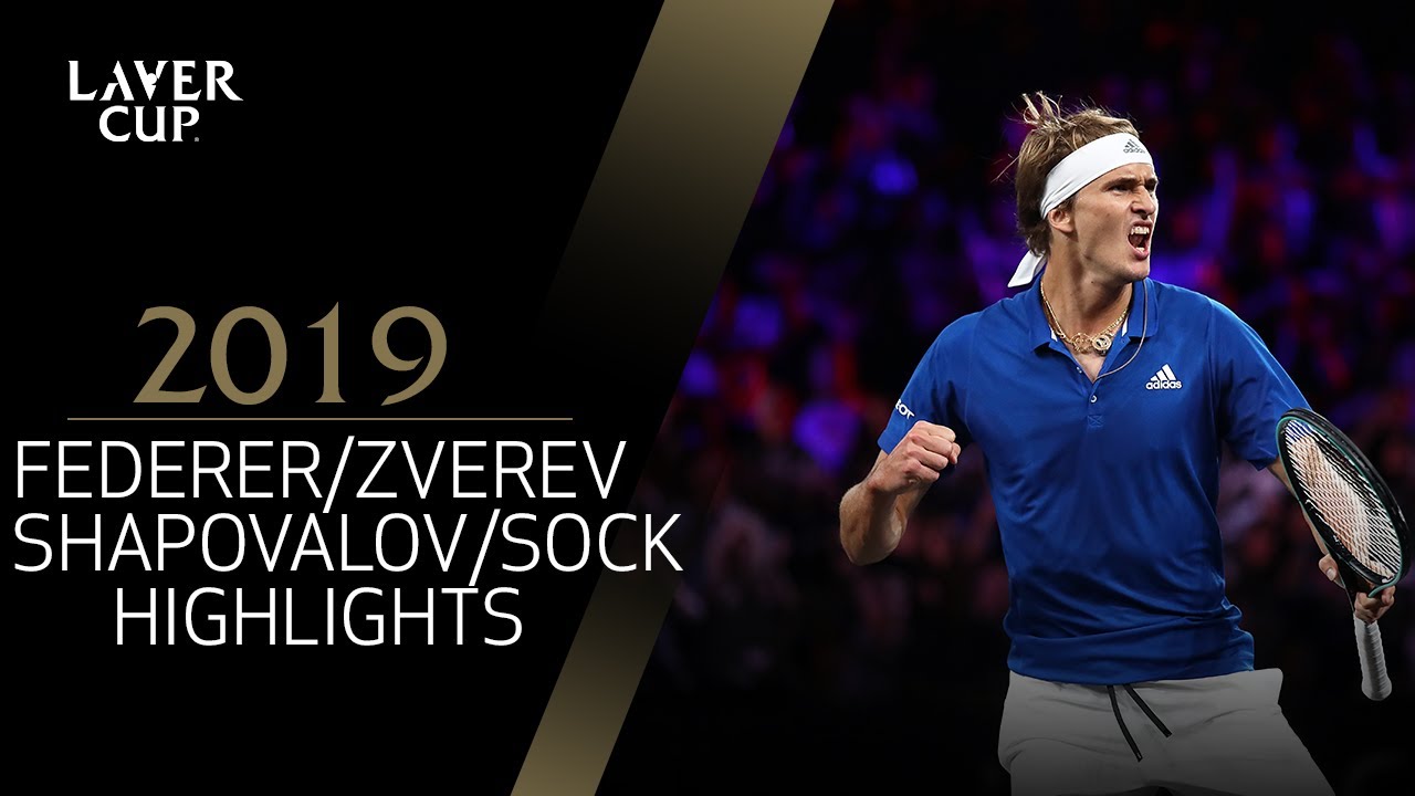Federer / Zverev v  Shapovalov / Sock Mach Highlights | Laver Cup 2019