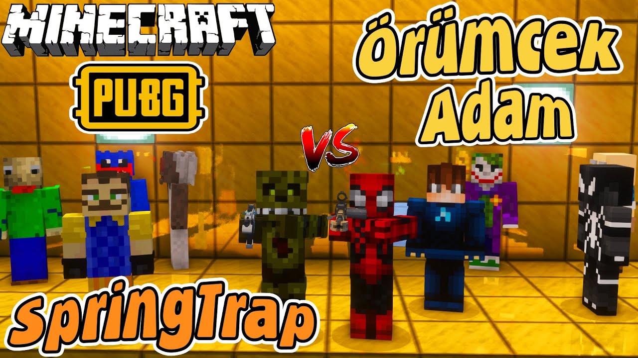 MİNECRAFT PUBG SAVAŞLARI ÖRÜMCEK ADAM vs SPRINGTRAP - Minecraft Videoları
