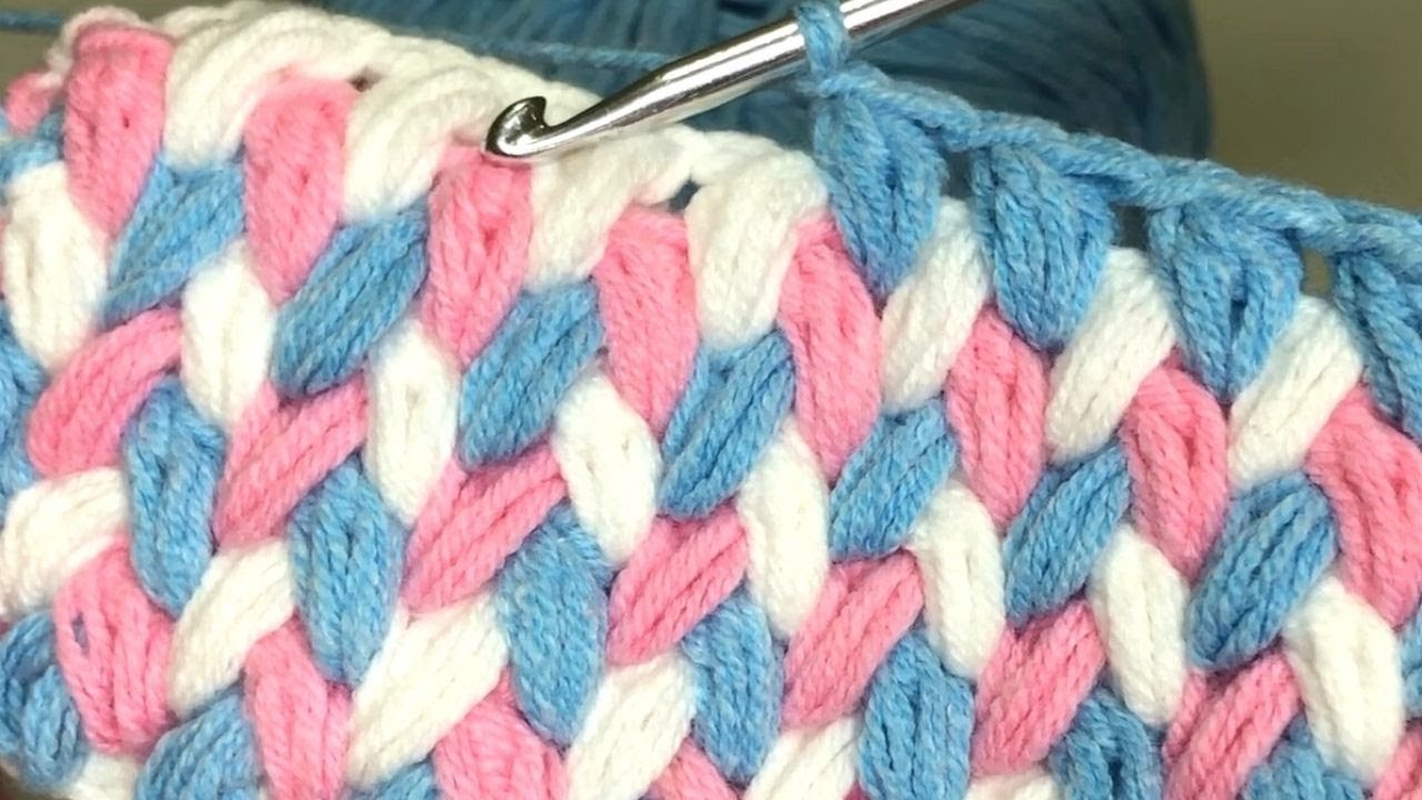 PONTO PARA MANTA DE CROCHÊ PARA BEBÊ ZIGZAG #crochetbabyblanket #CrochetStitch #cobertorparabebes