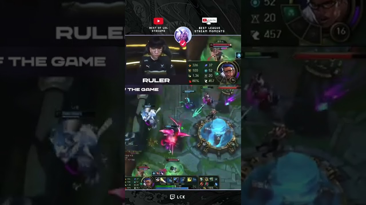 Ruler&rsquo;s Lucian is insane man 🥶 #leagueoflegends #bestoflolstreams #ruler #lucian #lck