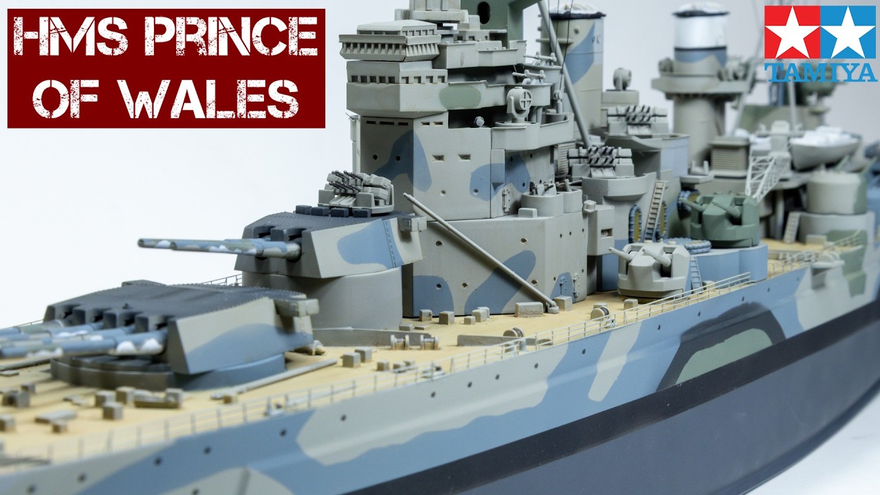 HMS Prince of Wales - Singapore 1941 (Tamiya 1/350 scale model battleship)