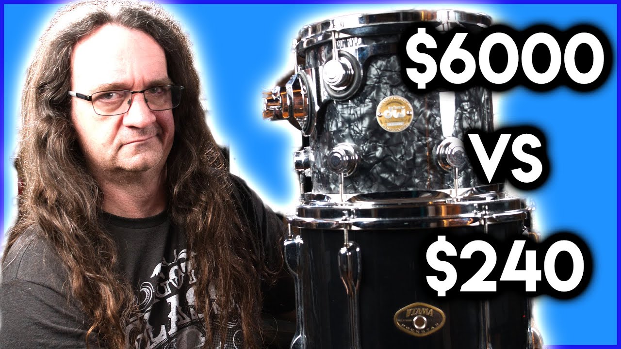 Can you tell? $6000 DW Kit vs $240 Tama Drums.