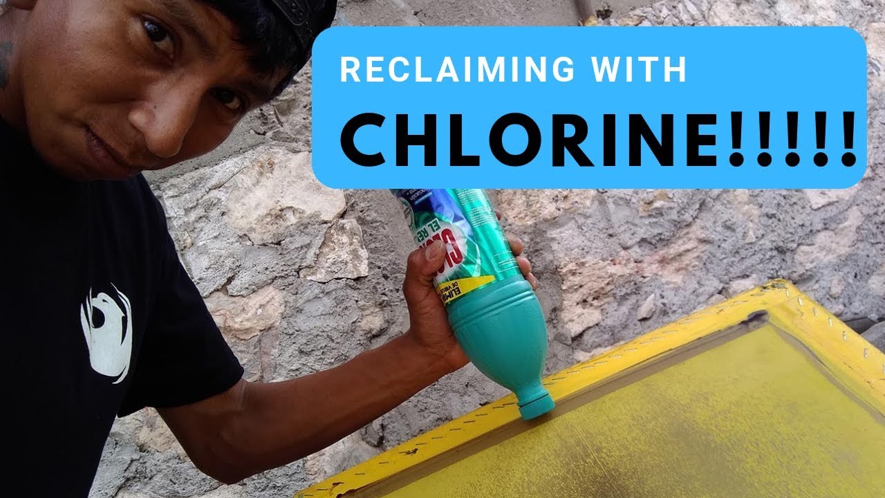 Screen Reclaiming with Chlorine
