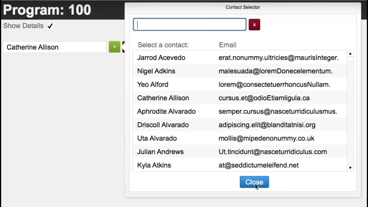 FileMaker Record Selector