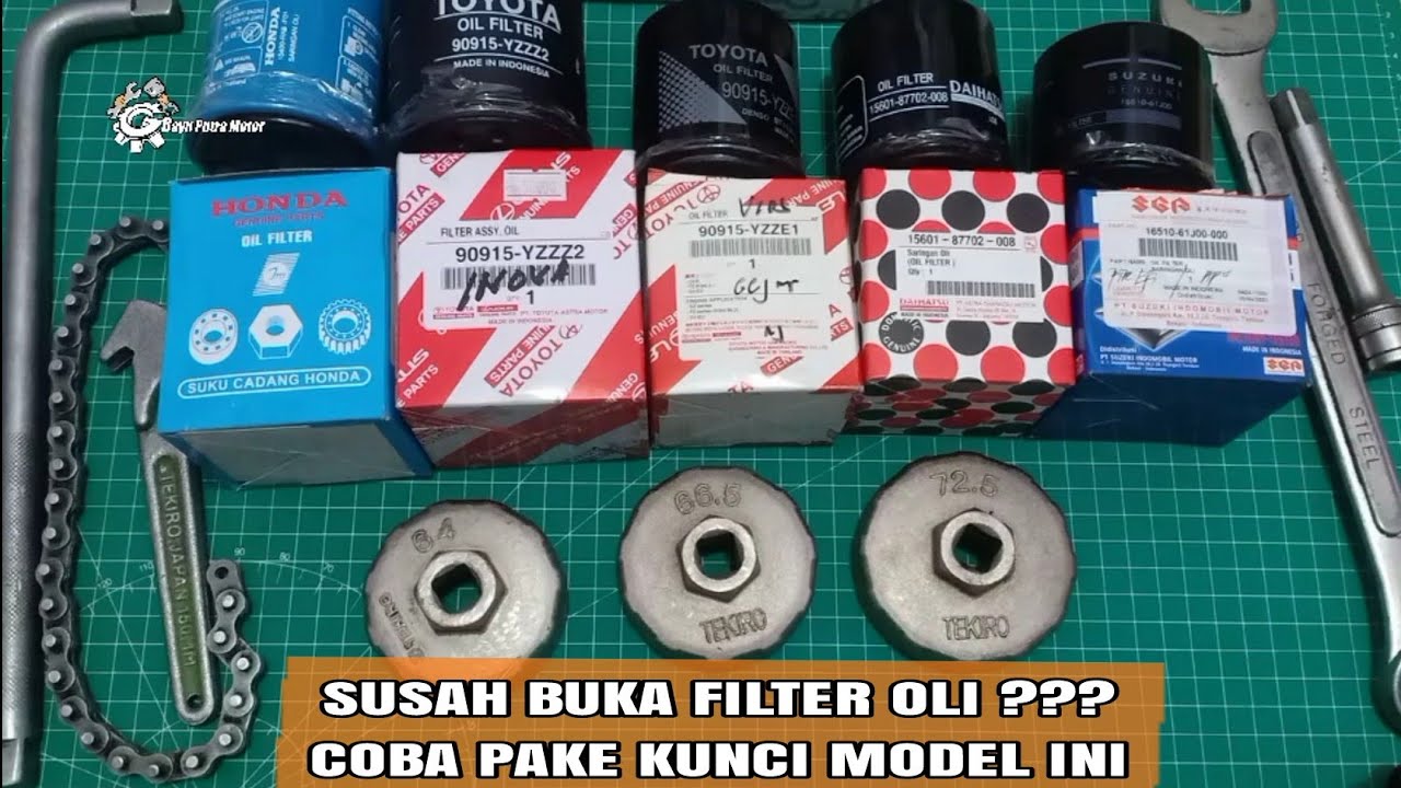 Review kunci filter oli model mangkok merk tekiro untuk Innova,Avanza,grand max,futura Efi,APV