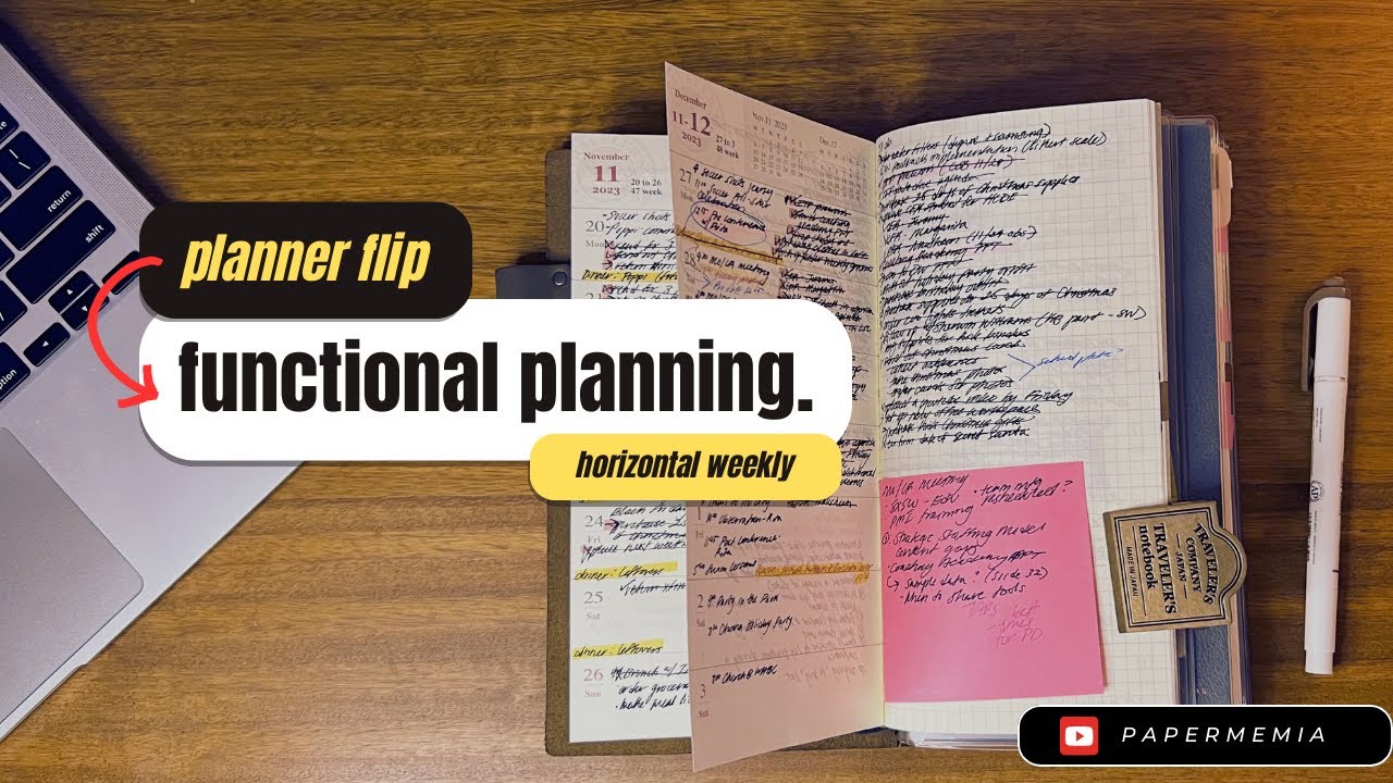 Functional Planner Flip | Horizontal Weekly Spread