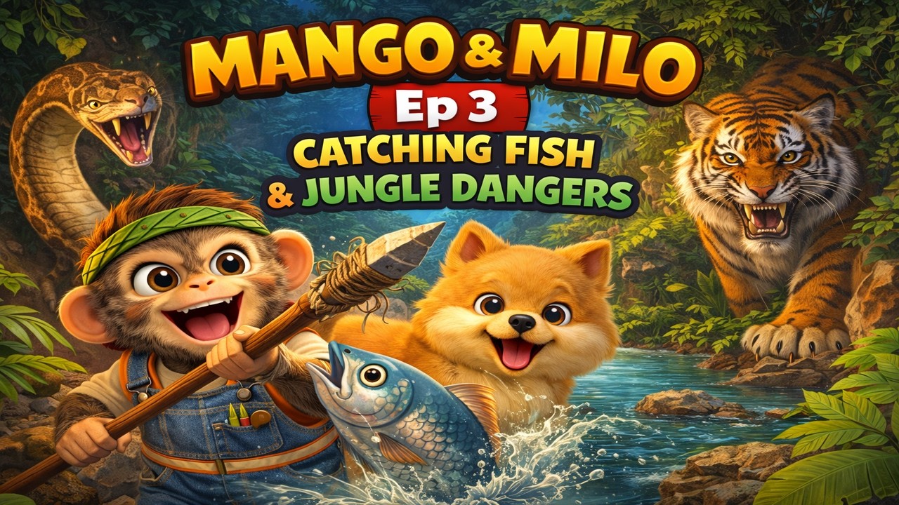 EP3: Catching Fish & Jungle Dangers. #mangomonkeyfarmlife