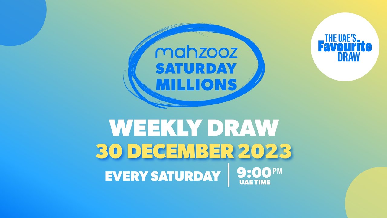 Mahzooz Saturday Millions Live Draw - 30 December 2023