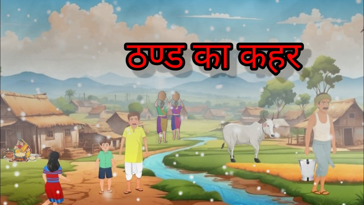जनवरी की ठण्ड हिंदी कहानी || Thand ka kahar || cartoon moral story || #hindi kahani