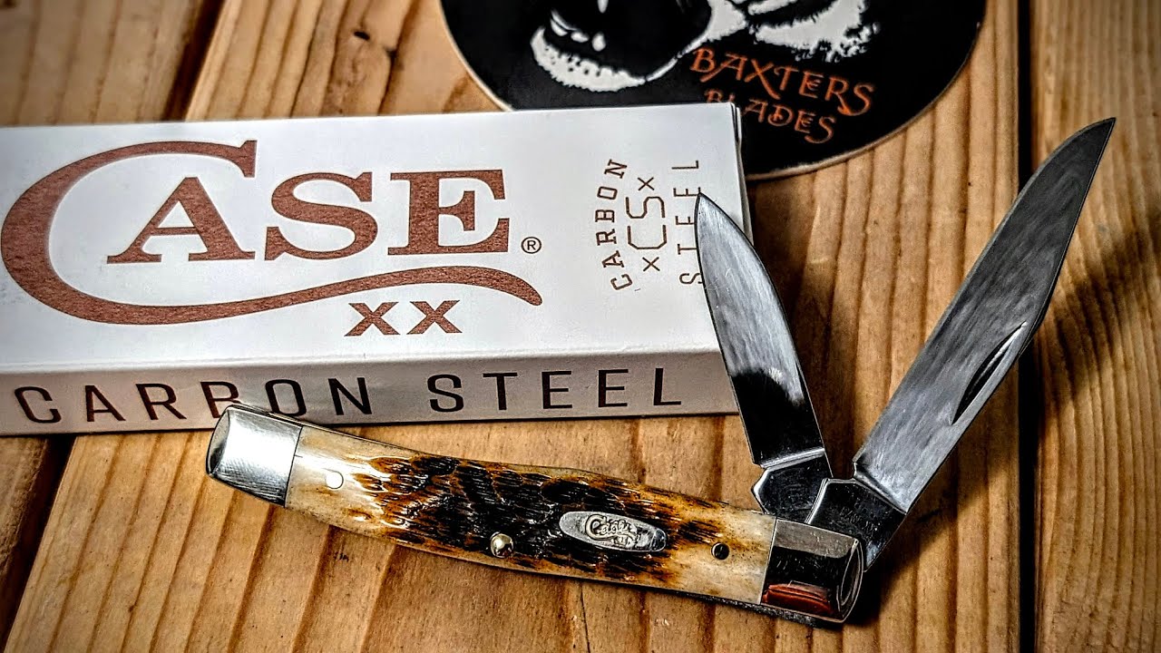 Case Texas Jack Amber Bone Carbon Steel Unboxing and overview.