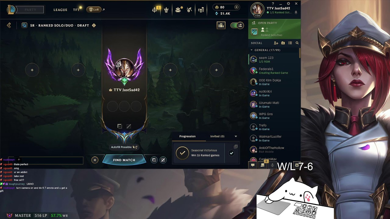 Rank 1 Fiora Getting EUNE Challenger in 3 days Master 356LP Start