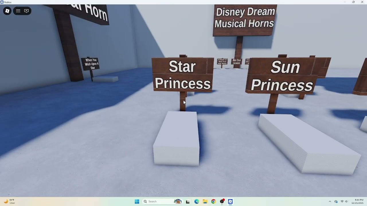 Star Princess & Disney Destiny Horn Battle on my Roblox Game Cruise Ship Musical Horns