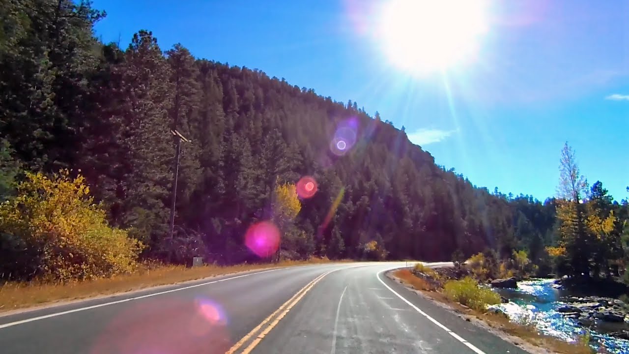 Scenic Driving Around Very Colorful Estes Park, Colorado to Rocky Mountain National Park