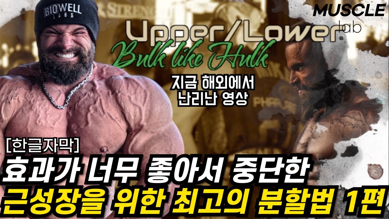 효과가 너무 좋아서 중단한 근성장을 위한 최고의 분할법 상체A 1편 [마이크 서머필드]