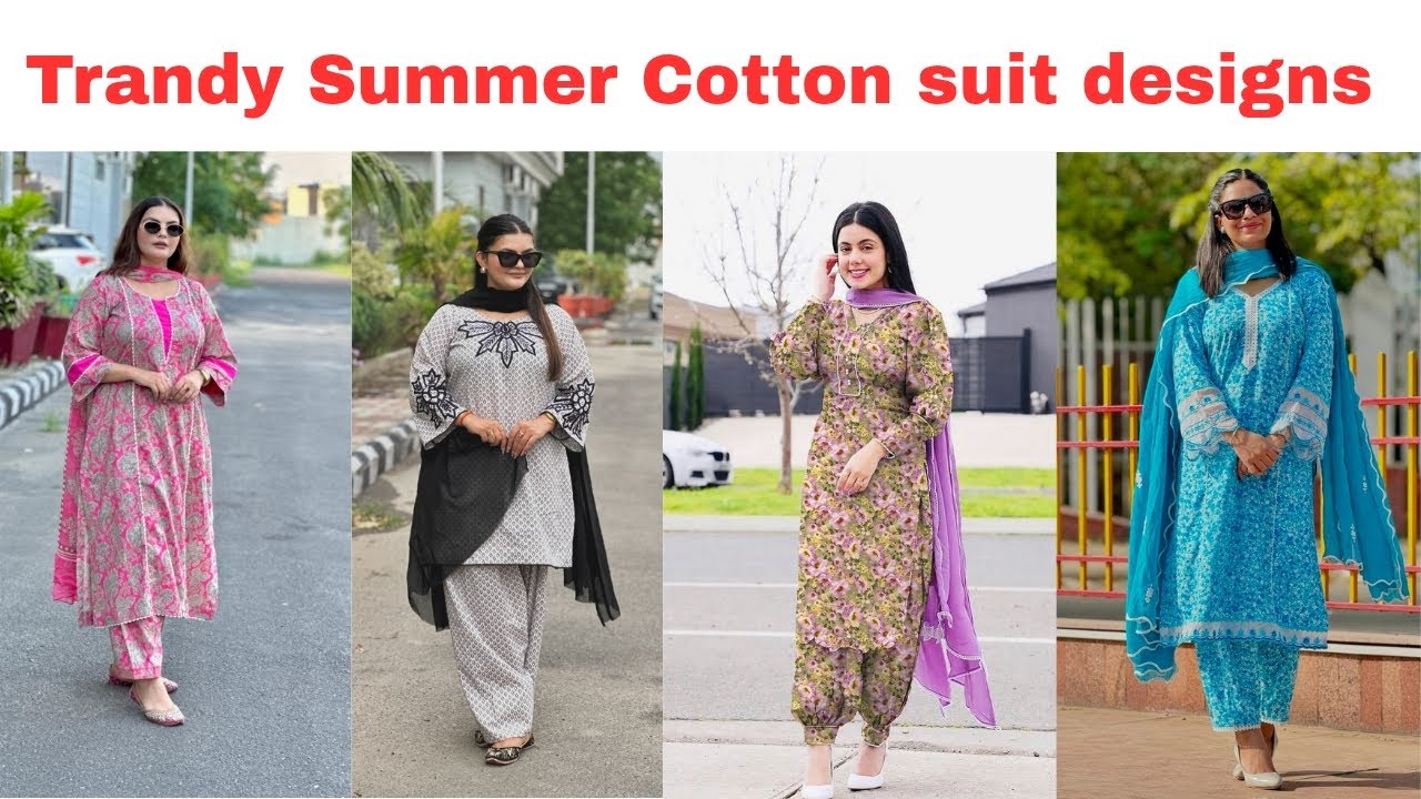 Latest printed cotton suits design 2025/Trandy Summer suits design/