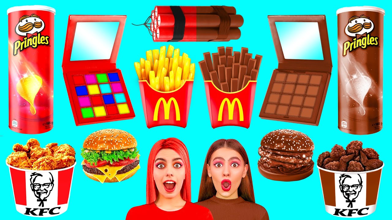 Défi Chocolat vs Réalité Nourriture | Recettes Culinaires Géniales CRAFTooNS Challenge