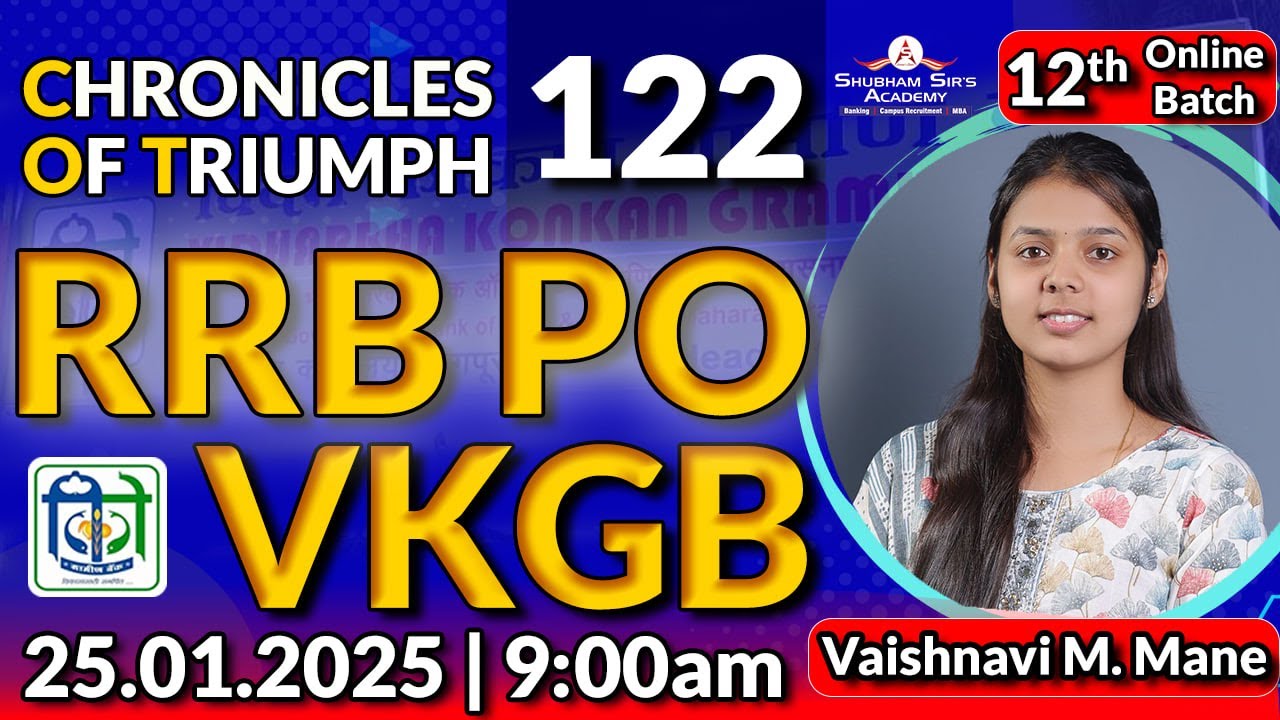 COT Victor 122 | Vaishnavi Mane’s Journey | 25.01.2025 | #BankingSuccess #Motivation #SSA #banking