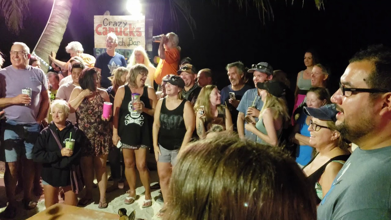 Hermit Crab Races at Crazy Canucks Beach Bar on Ambergris Caye, Belize