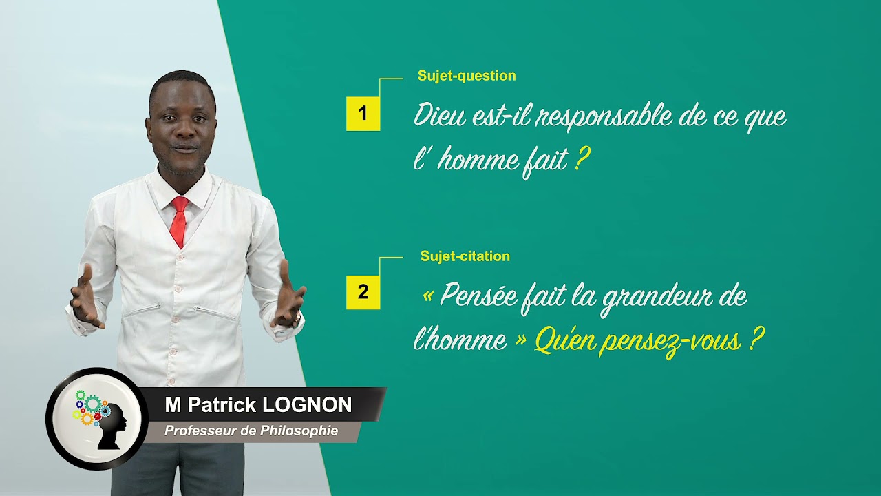 PHILOSOPHIE Tle - Analyse des différents types de sujet - Suivez moi sur www.edugate.ci aujourd'hui