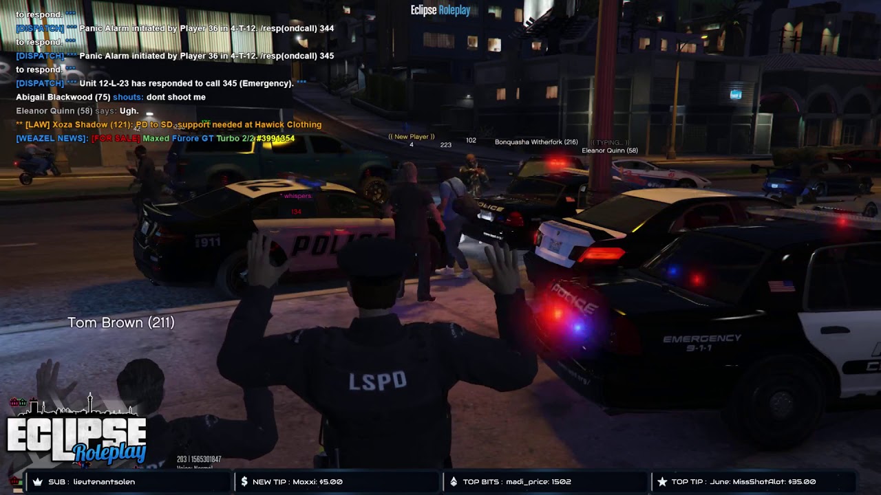 PD vs Zeta Shootout in a Clothing Store - Eclipse RP - Twitch Highlight