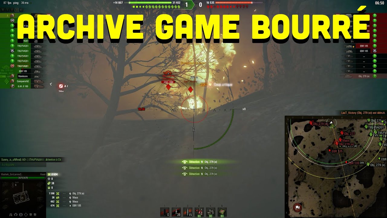 WORLD OF TANKS, ivre, il carry sa team en CW (Archive: cette vidéo a deux ans)