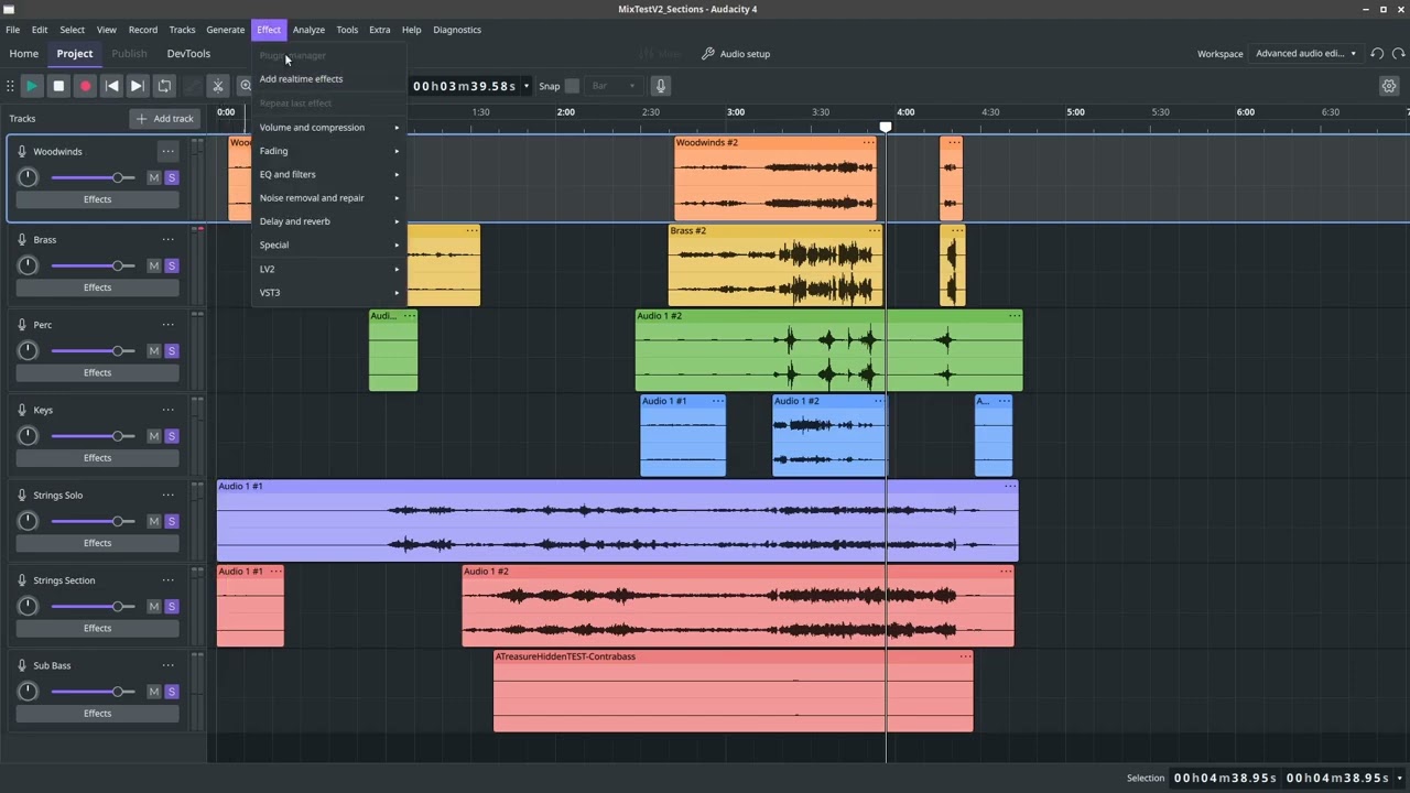 Audacity 4 (Pre-Alpha) с MuseScore 4