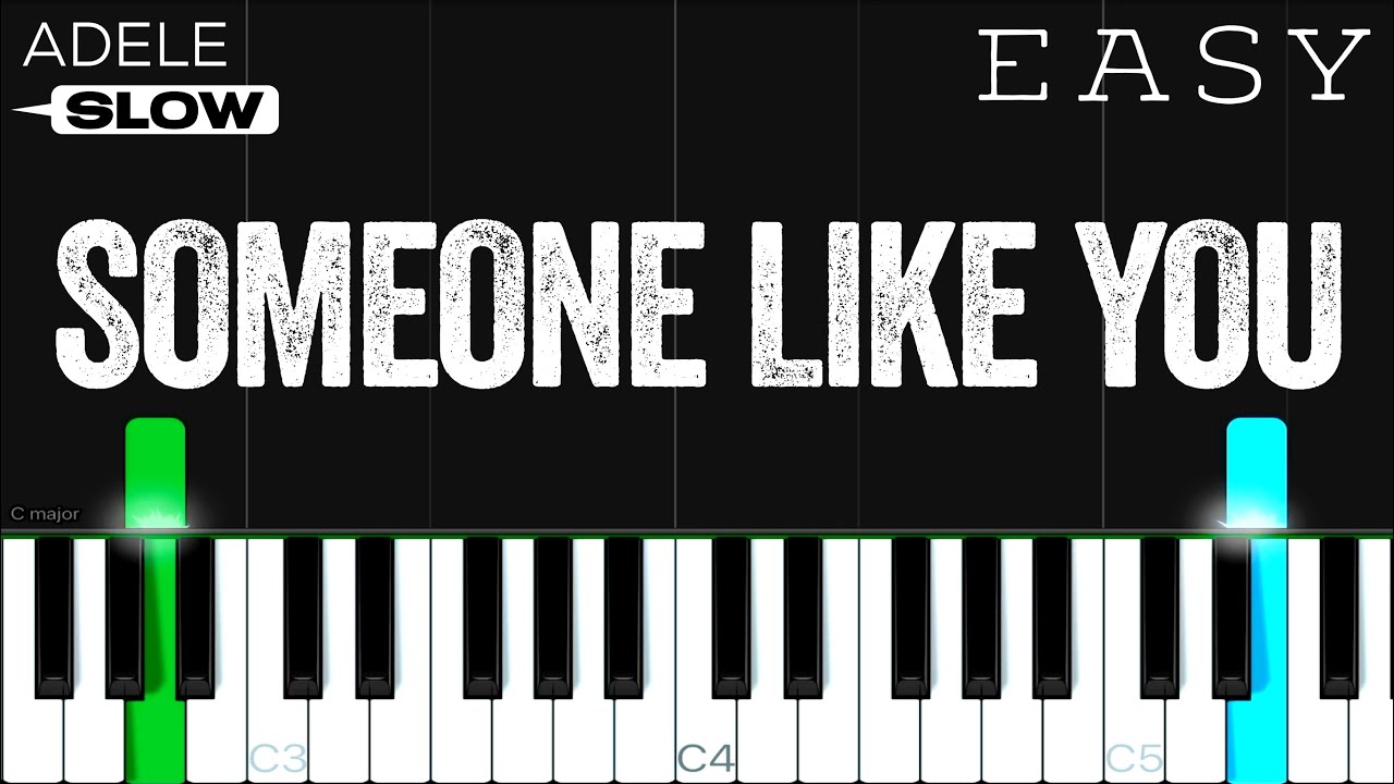 Adele - Someone Like You | SLOW EASY PIano Tutorial
