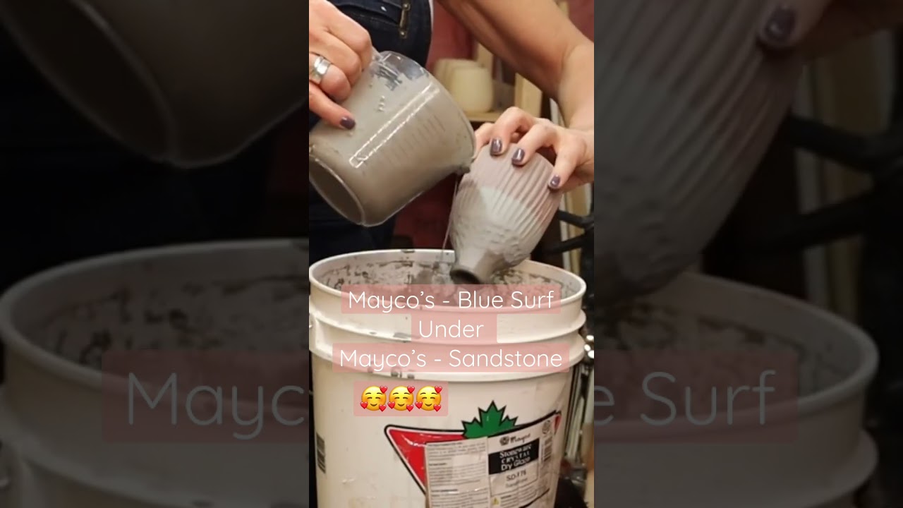 GLAZING POTTER - Layering Ceramic Pottery Glazes - Glazing Tip! #shorts