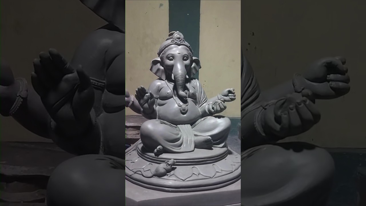 &ldquo;From Shadu Mati to Divine Murti &ndash; Bappa taking shape with love 💛🐘&rdquo; #ganpatiidol #shortsfeed #music