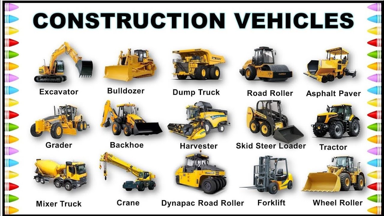 Construction vehicles Name in English and Hindi l English vocabulary l @sukhkidsstudy01 