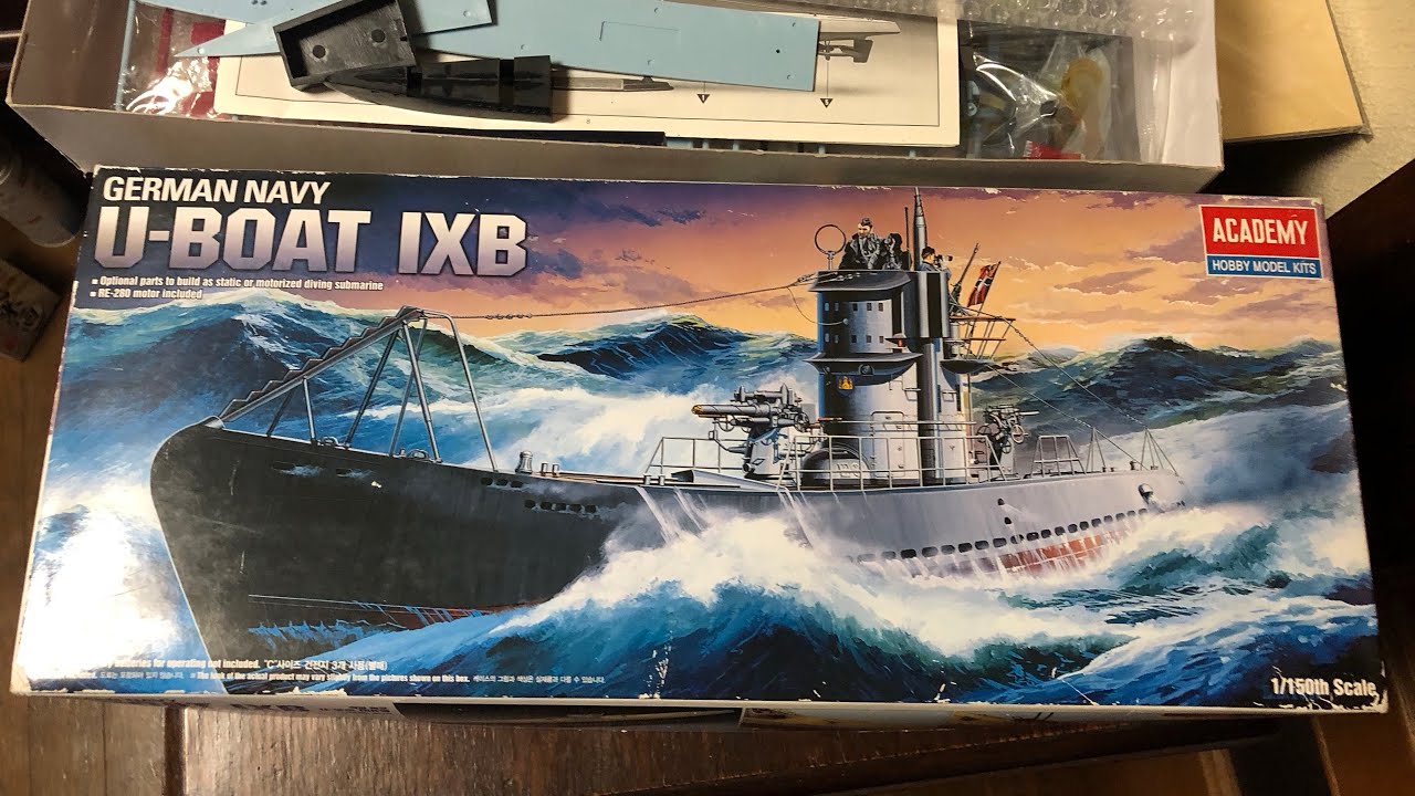 Academy 1/150 U-BOAT IXB Plastic Model Customized RC Making
