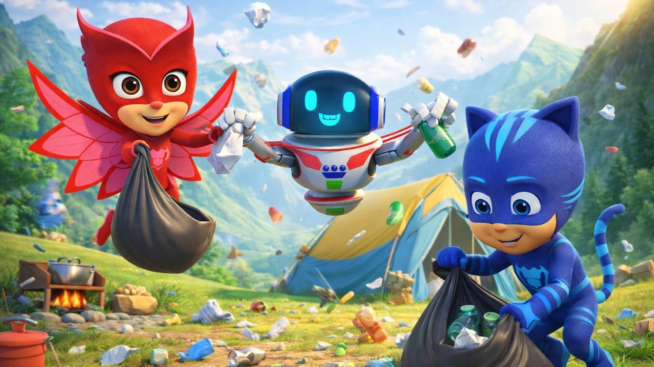 PJ Masks : Forest Cleanup Heroes! 🌿🗑️ The Clean Forest Team Save the Day! | PJ Masks Animation