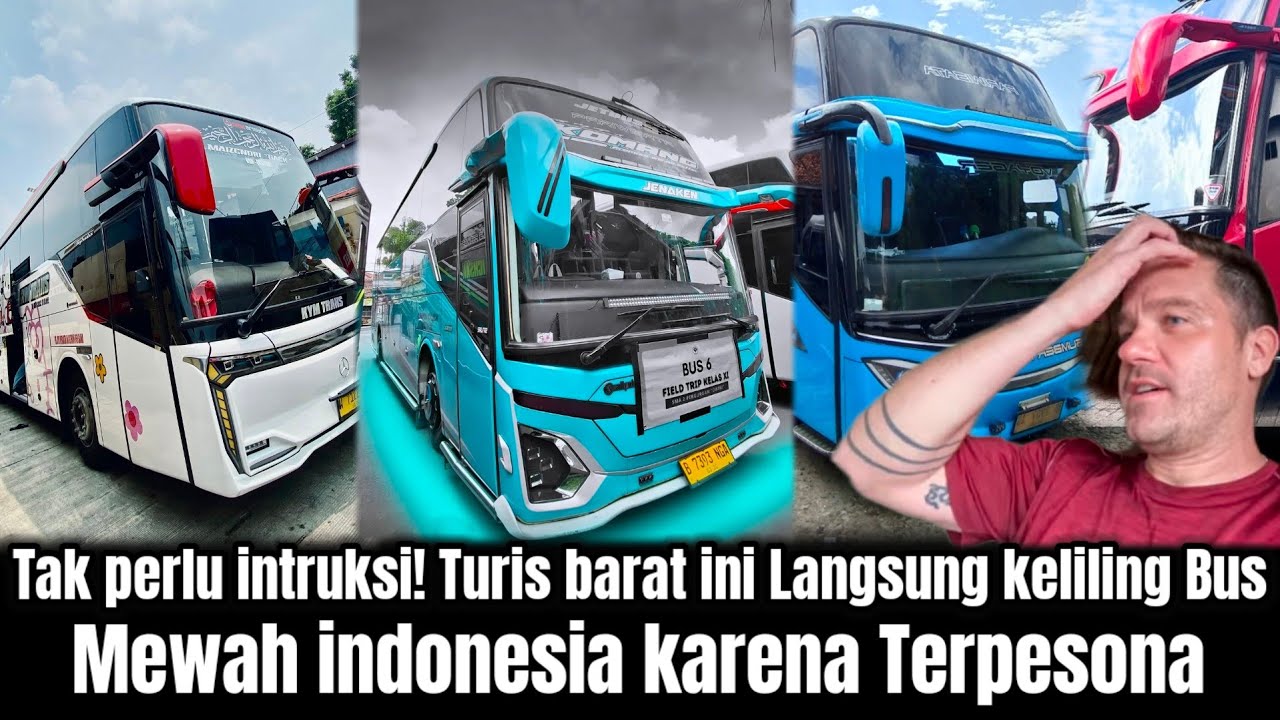 Dari luar keren, Dari dalam lebih gila! Turis Barat terpukau Bus Indonesia Sampai SHOCK begini