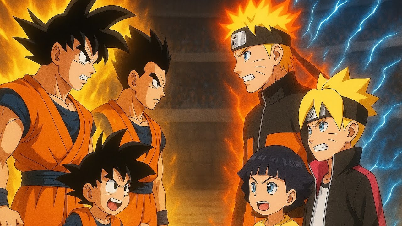 Famille Dragon Ball vs Famille Naruto !
