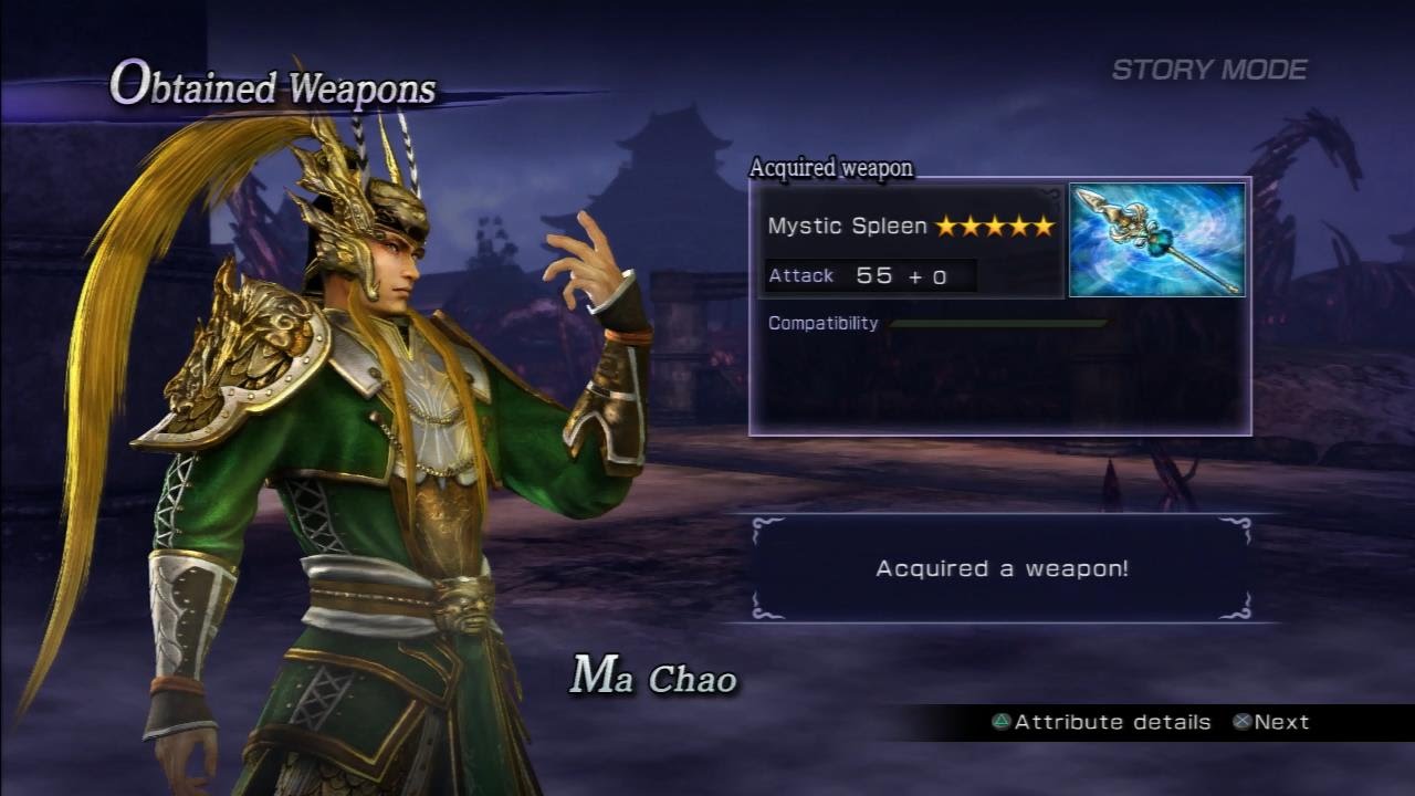 Warriors Orochi 3 Ultimate - Ma Chao Mystic Weapon Guide