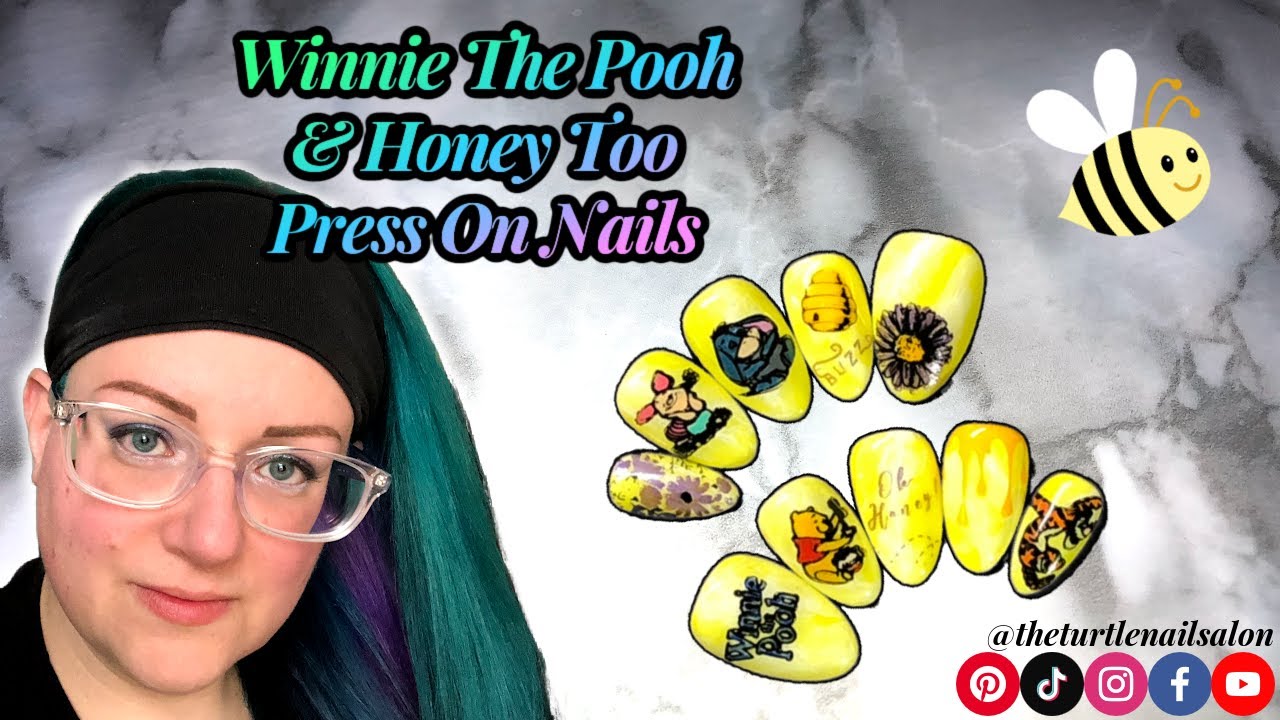 Winnie The Pooh & Honey Press On Nails