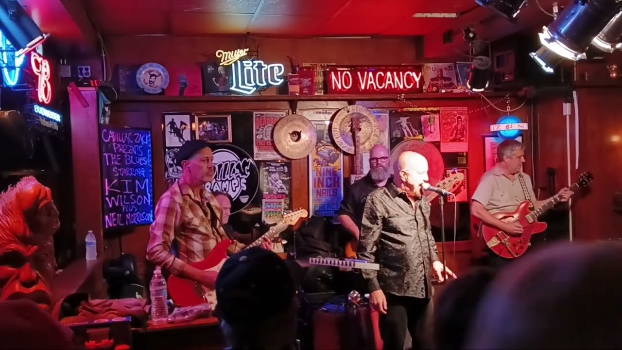 1) Kim Wilson, Marty Dodson drums, Bob Welsh keys and guitar, Troy Sandau bass, Nathan James guitar