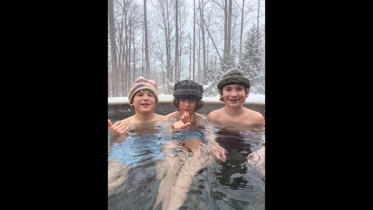Live from the hot tub in the ❄️
