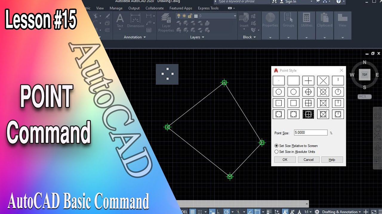 Point Command in AutoCAD.  RD CAD