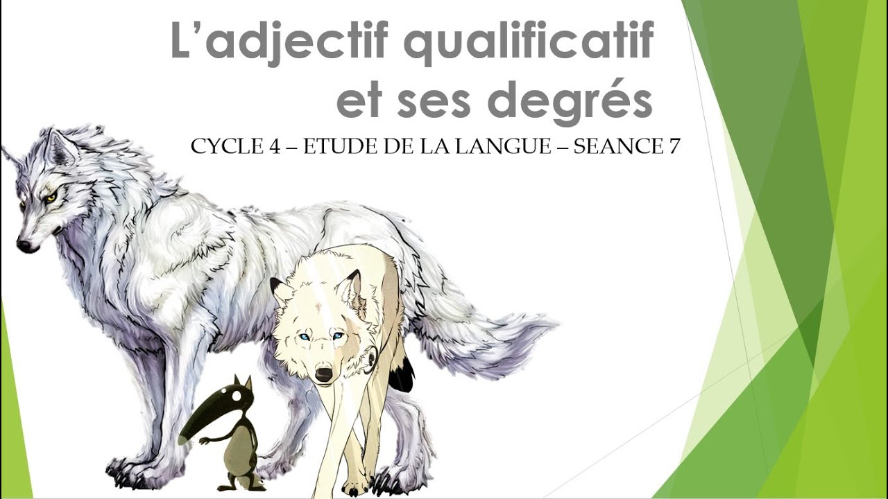 L'adjectif et les degrés de l'adjectif - cycle 4