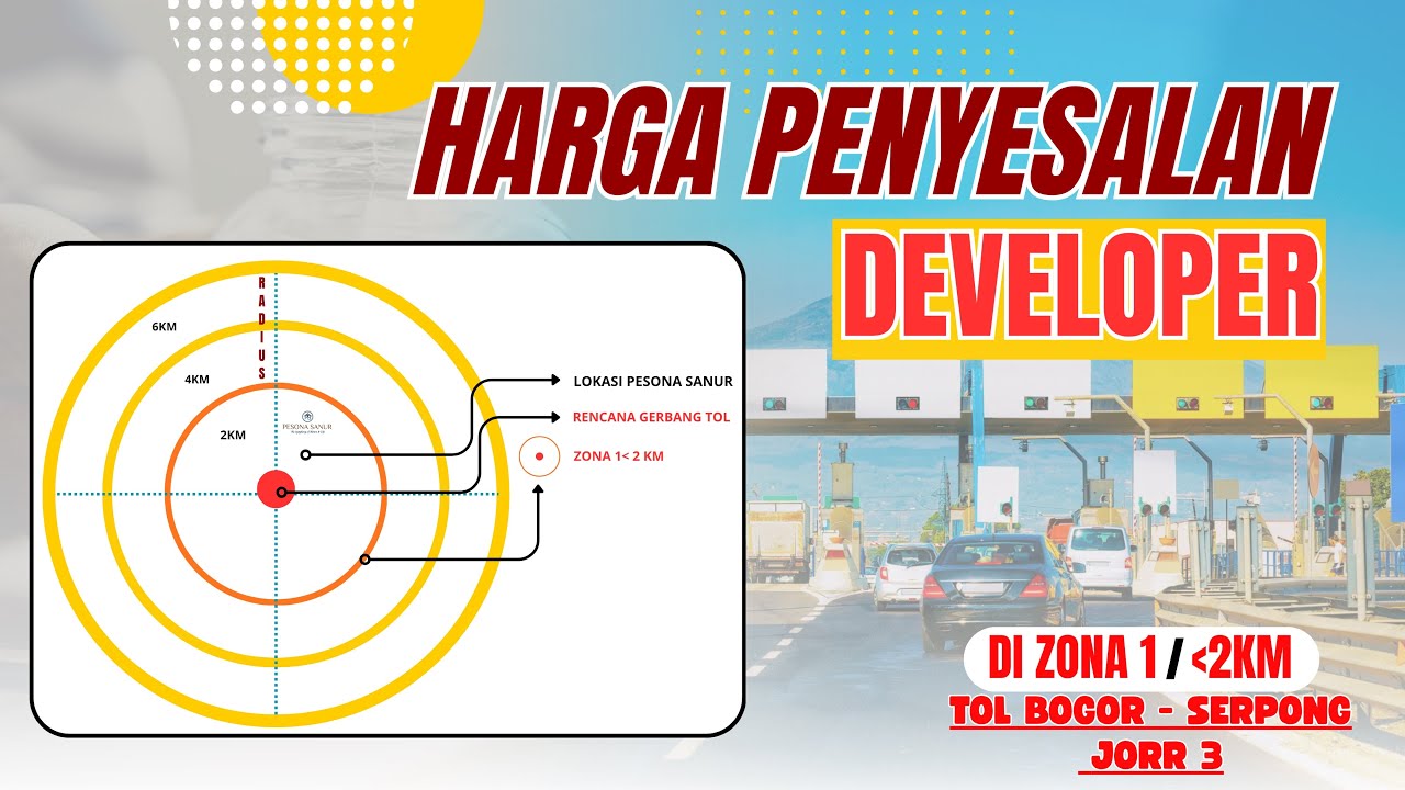 TOL BOGOR SERPONG JORR 3 | HARGA PENYESALAN DEVELOPER DI ZONA 1 RADIUS 2,5 KM KE GERBANG