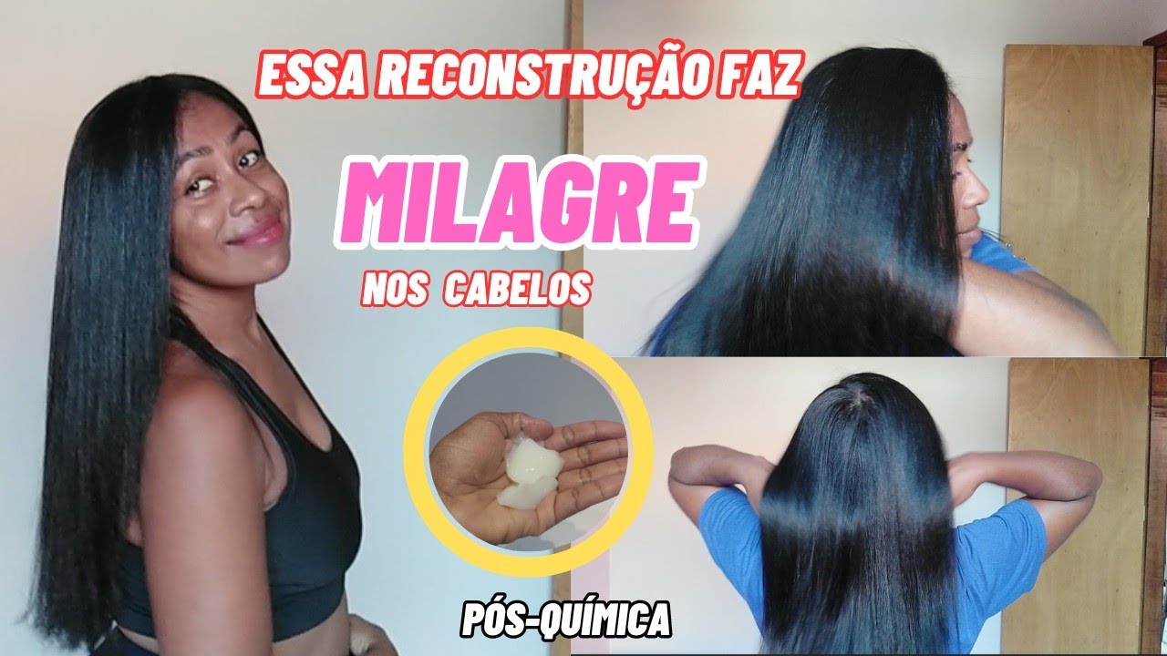 Essa Reconstrução faz milagres no pós química, Cabelo crespo alisado #aldysampaio