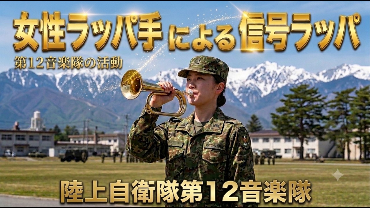 女性トランペッターによる “♪自衛隊ラッパメドレー” 陸上自衛隊第12音楽隊 / 松本駐屯地創設73周年記念行事